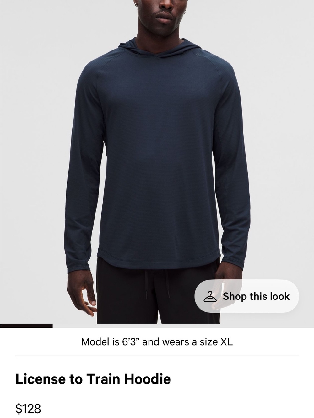 Lululemon License to Train Hoodie - Navy Long-Sleeve Hoodie